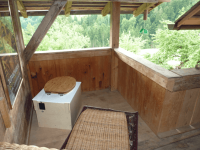Composting toilet in the weekend house